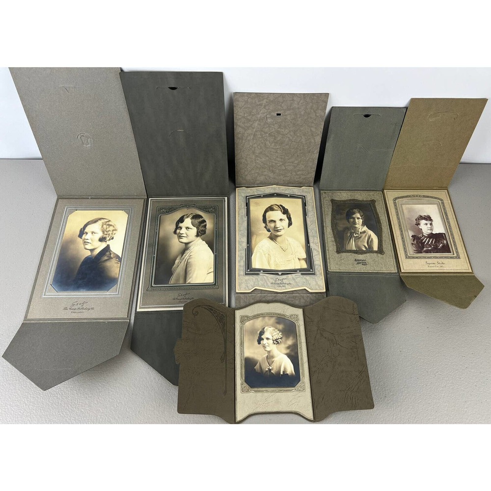 1900s Lot of Cabinet Cards Portrait Vintage Photos Lot of 6 Family Rare Lot A